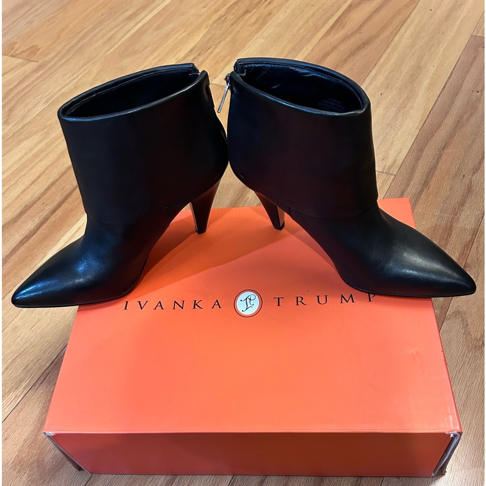 124. EUC-Ivanka T Fargo bootie Black Leather Make me an offer! - Picture 7 of 8